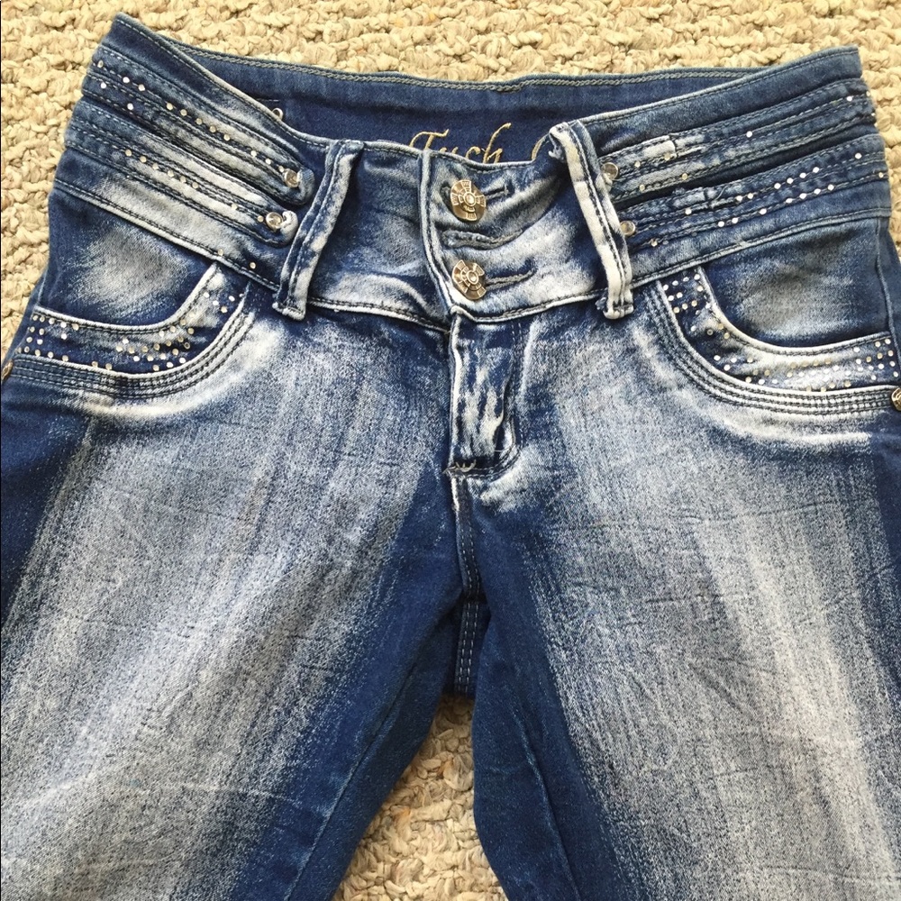 🎈Tush Push Skinny Jeans Studded Size 3 Stretch